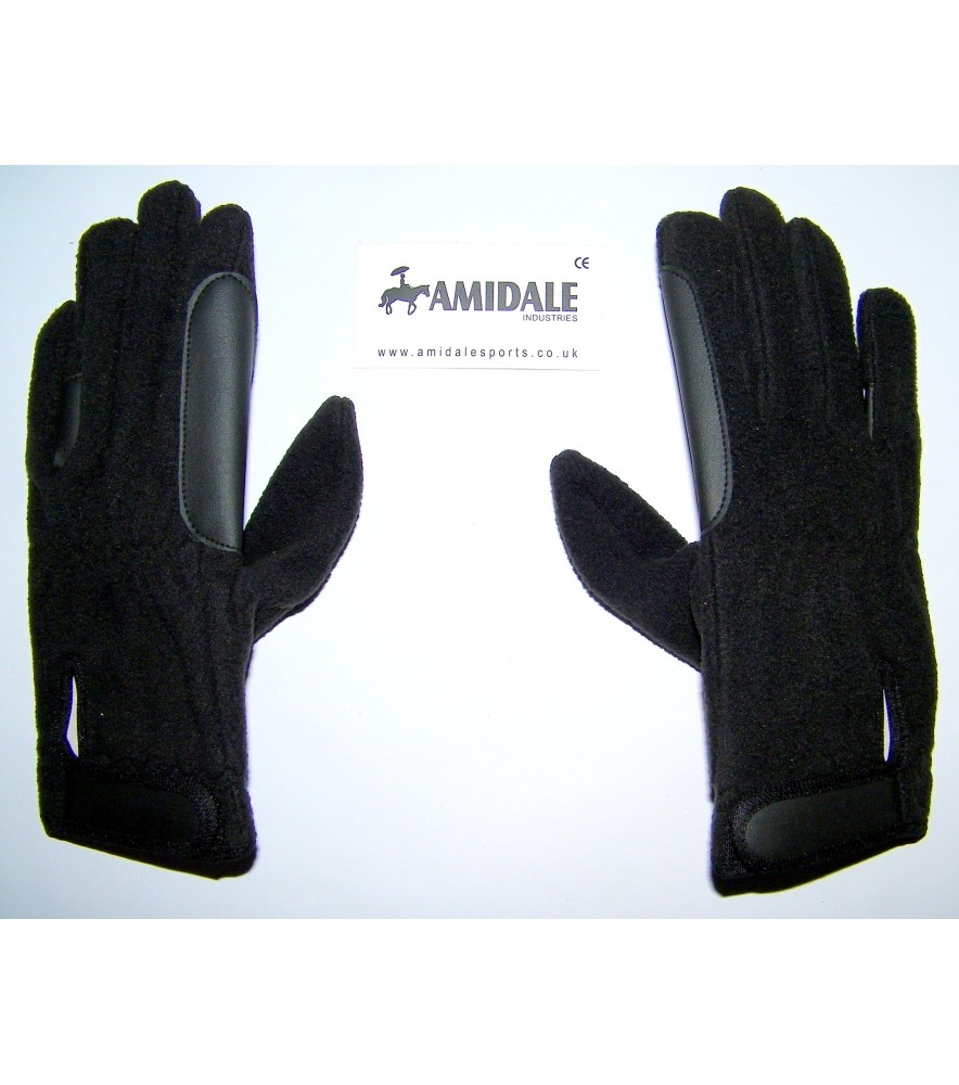 Men Fleece Gloves Black 