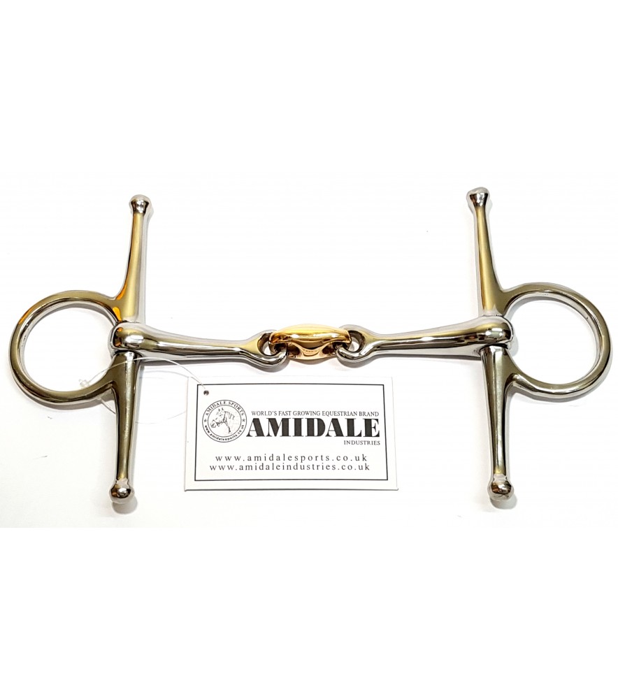 thumbnail image 2 of 5.5" Shires Hanging Cheek Copper Lozenge Snaffle Bit B484 – The Bit Doctor 2 of 13